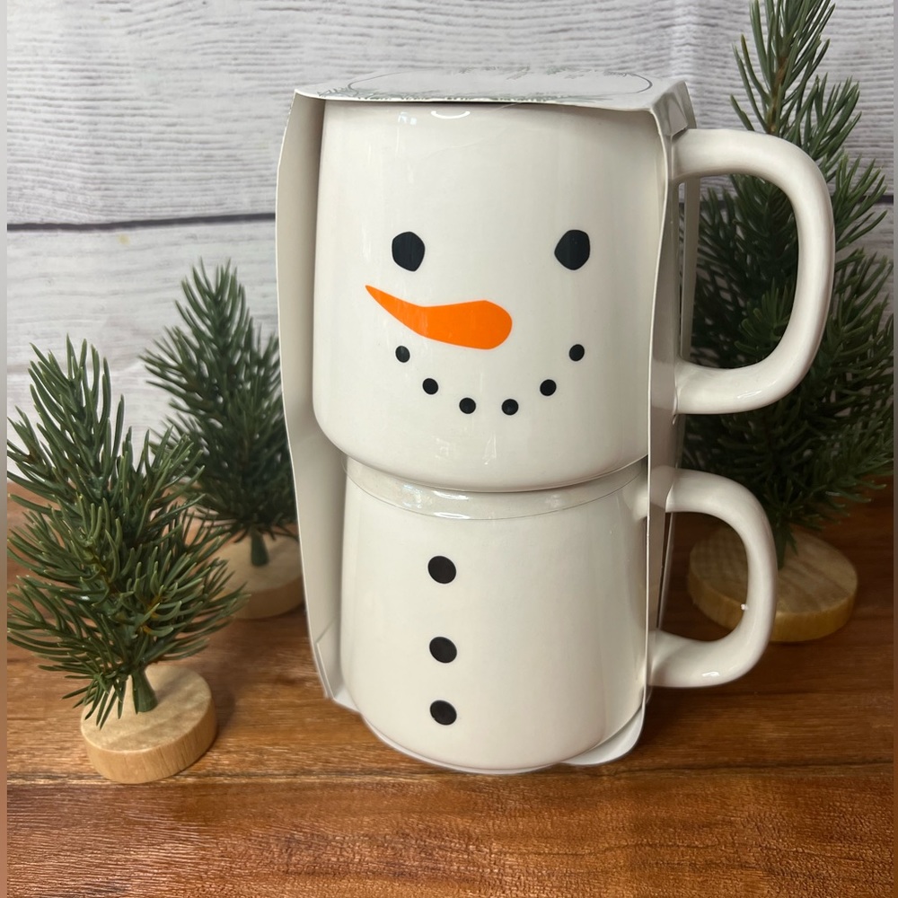 Target 🎯 Stackable Snowman Ceramic Mugs